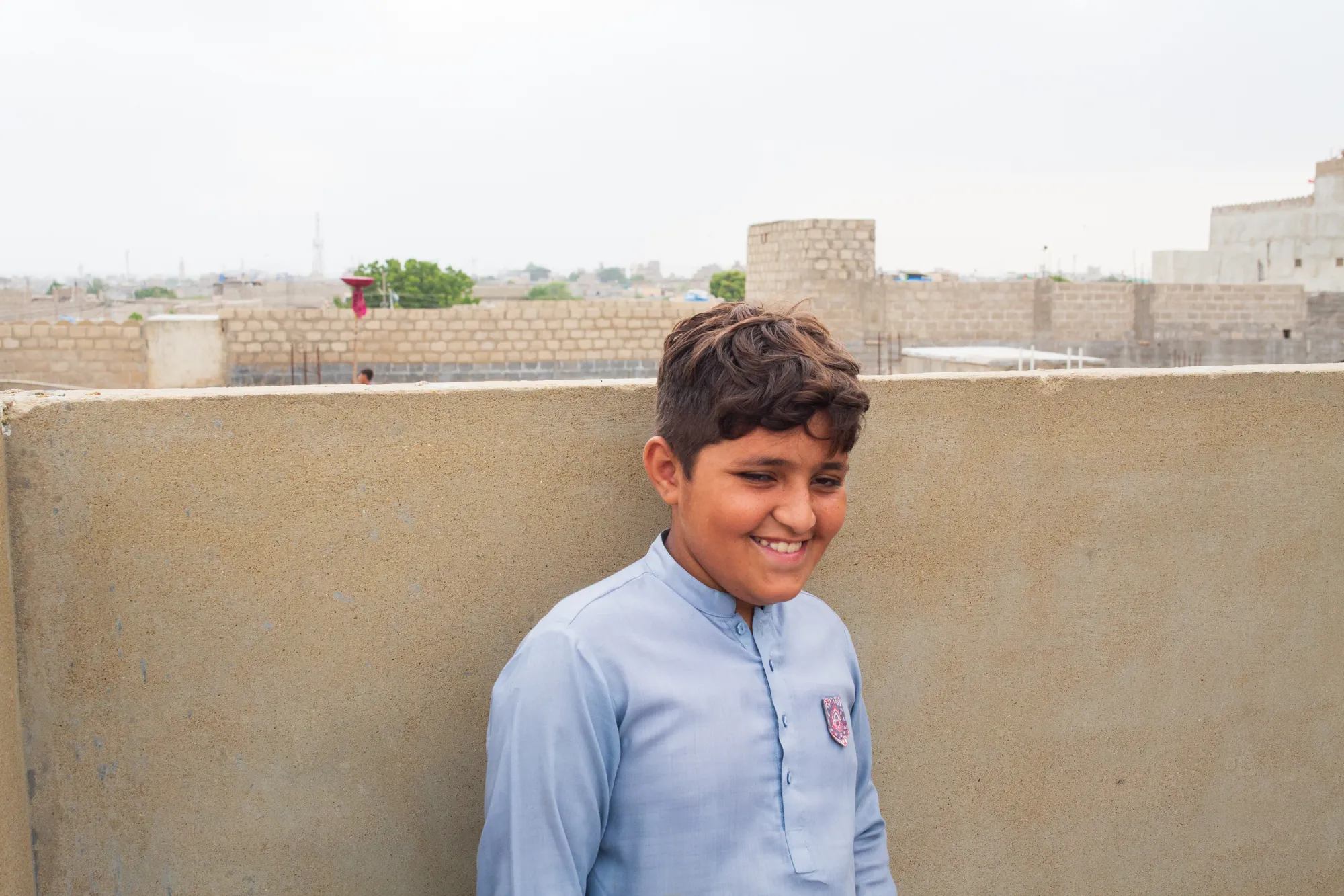 A happy kid smiling