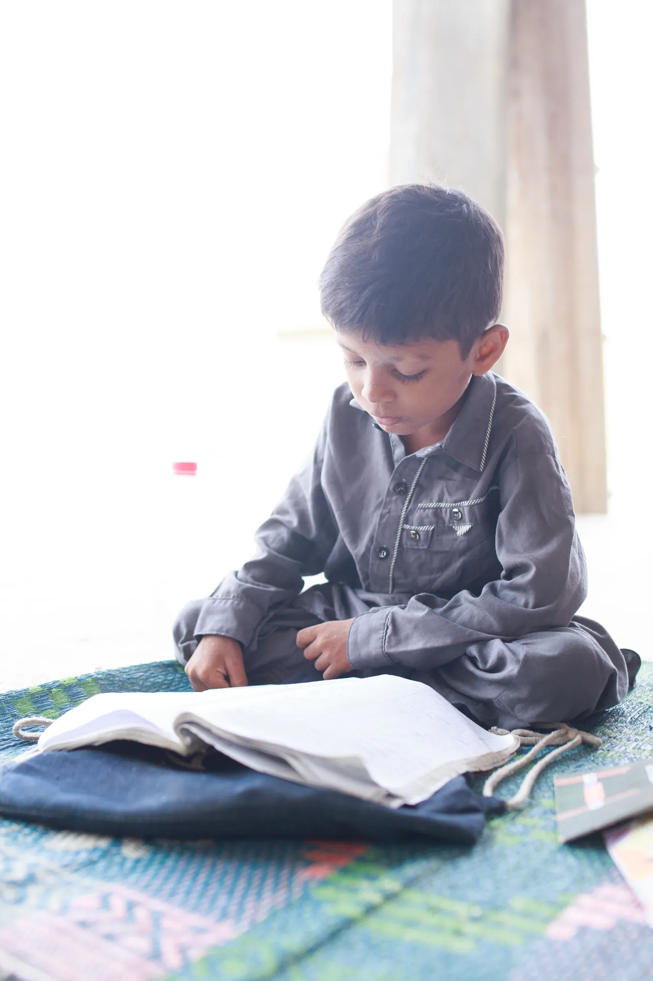 A child reading a book